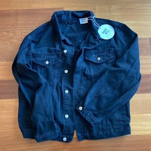 Princess Polly Phoenix Denim Jacket Black (size: M/L)